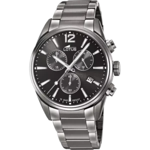 RELOJ LOTUS CHRONO 18682/1 GRIS CORREA DE ACERO, HOMBRE