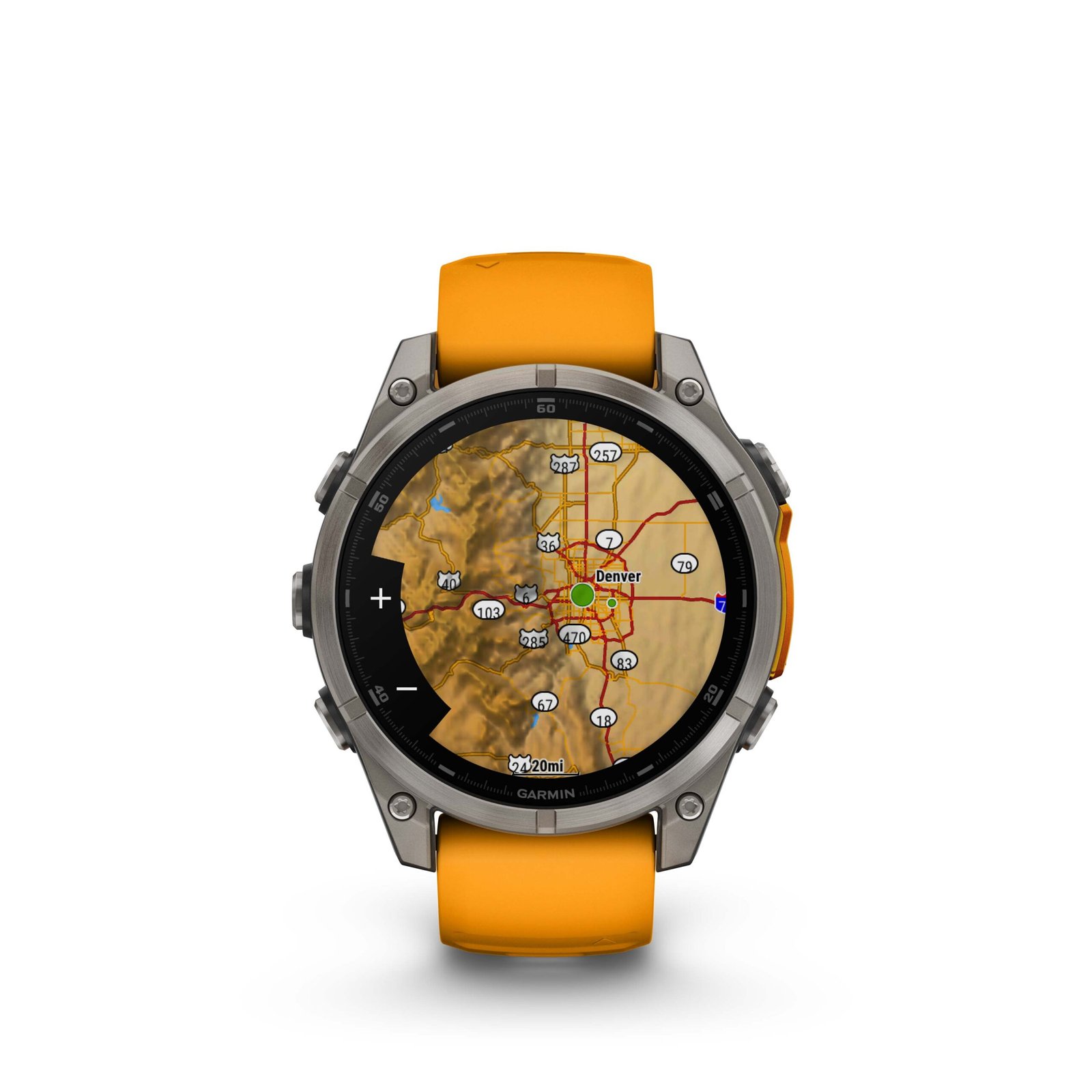 fēnix® 8 – 47 mm, AMOLED Sapphire, Titanio con correa de silicona naranja nº ref: 010-02904-11 - Imagen 8