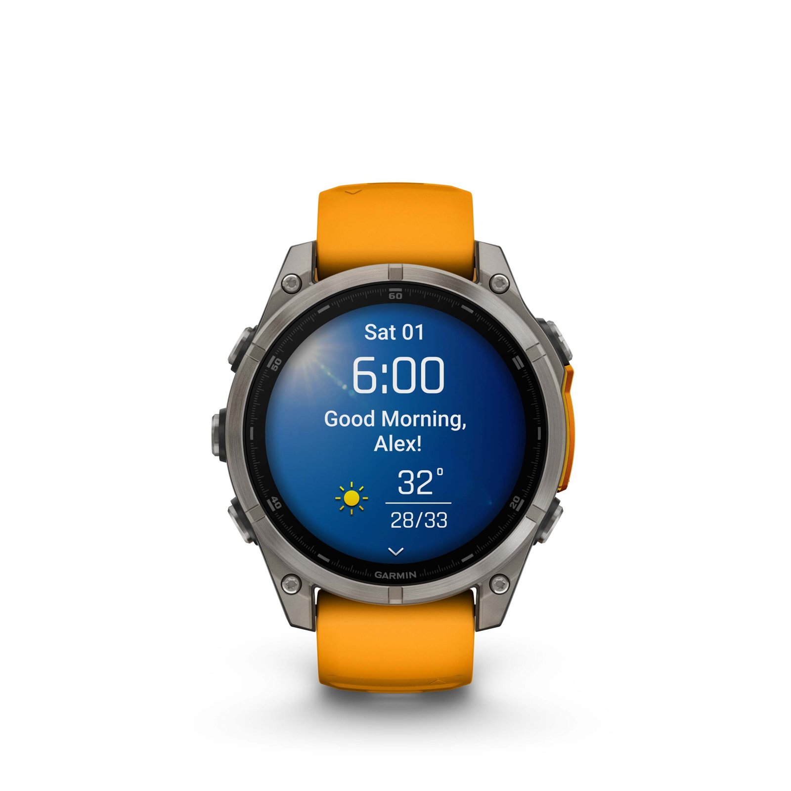 fēnix® 8 – 47 mm, AMOLED Sapphire, Titanio con correa de silicona naranja nº ref: 010-02904-11 - Imagen 7