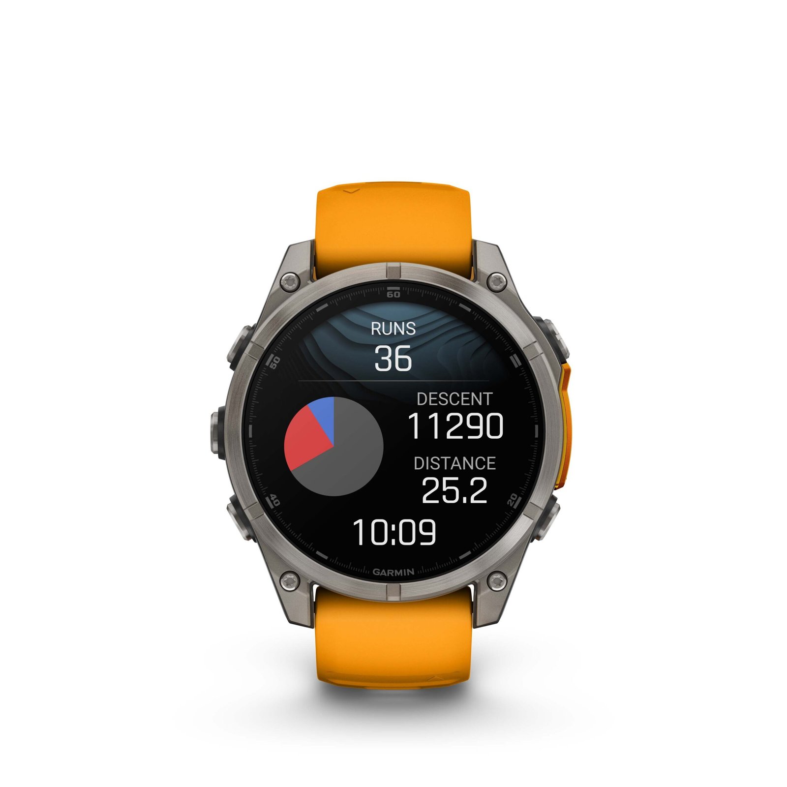 fēnix® 8 – 47 mm, AMOLED Sapphire, Titanio con correa de silicona naranja  nº ref: 010-02904-11 - Imagen 6