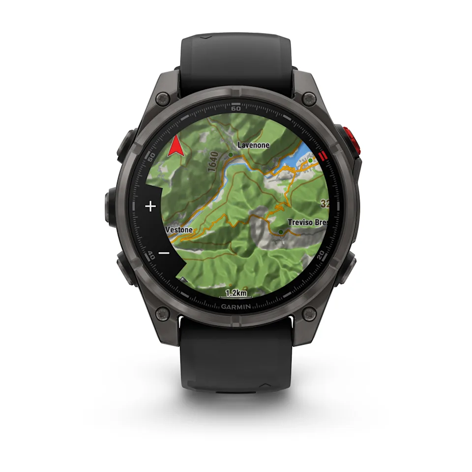 fēnix® 8 Pro – 47 mm, AMOLED Sapphire, Titanio con revestimiento de DLC con correa de silicona negra, Ref: 010-03198-01 - Imagen 3