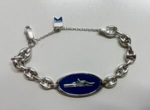 Pulsera calabrote Patrullero Tatifa 8mm plata de ley 925 milesimas