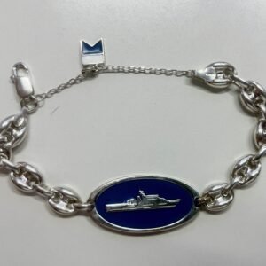 Pulsera calabrote Patrullero Tatifa 8mm plata de ley 925 milesimas