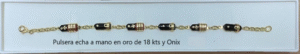 Pulsera de banderas oro de ley de 18 kts