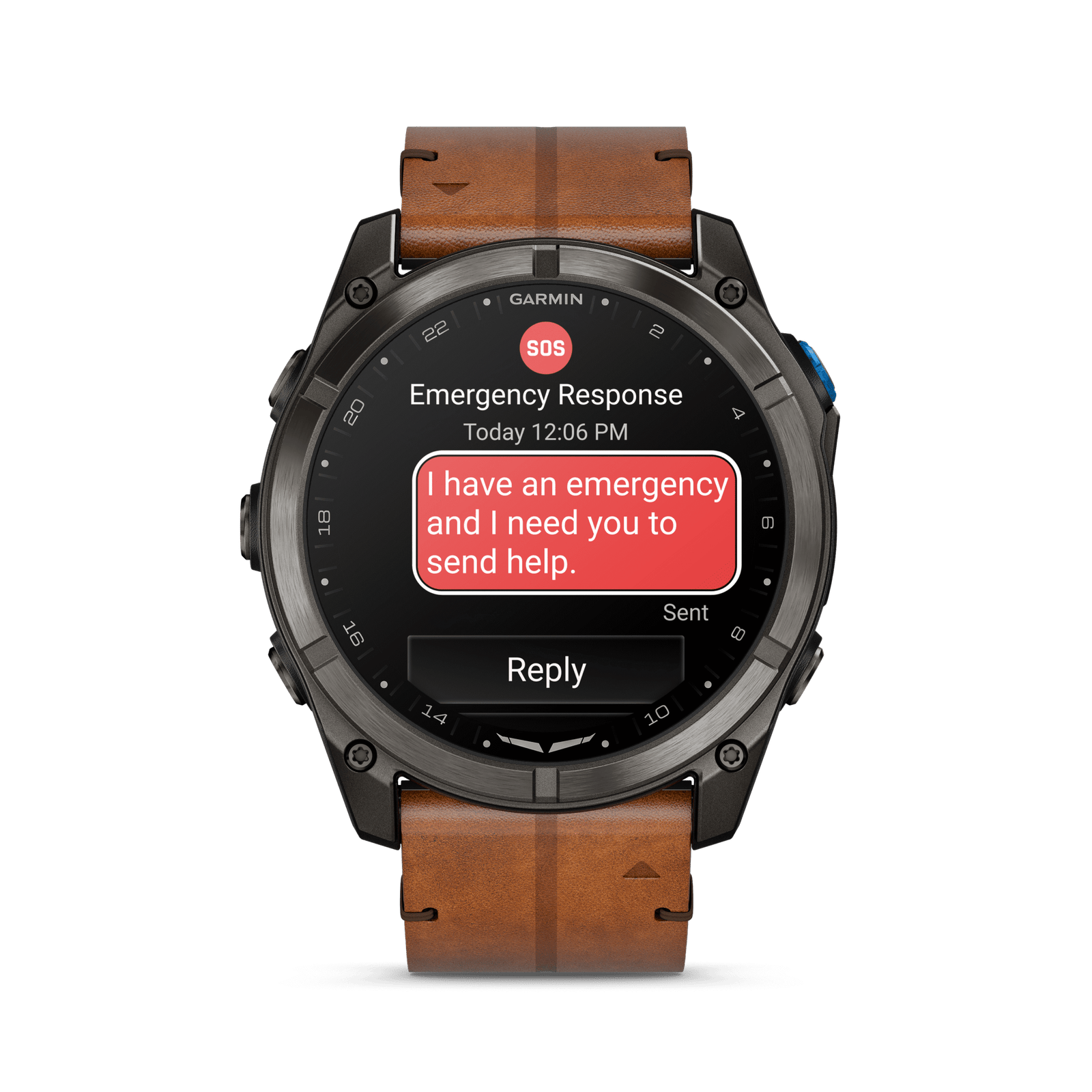 D2™ Mach 2 Pro Carbon Gray DLC Titanium with Chestnut Leather Band Ref: 010-03199-51 - Imagen 2