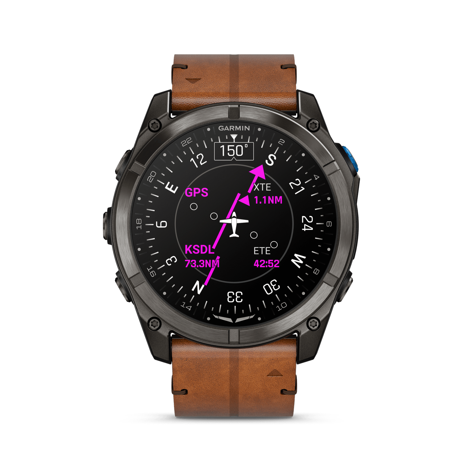 D2™ Mach 2 Pro Carbon Gray DLC Titanium with Chestnut Leather Band Ref: 010-03199-51 - Imagen 5
