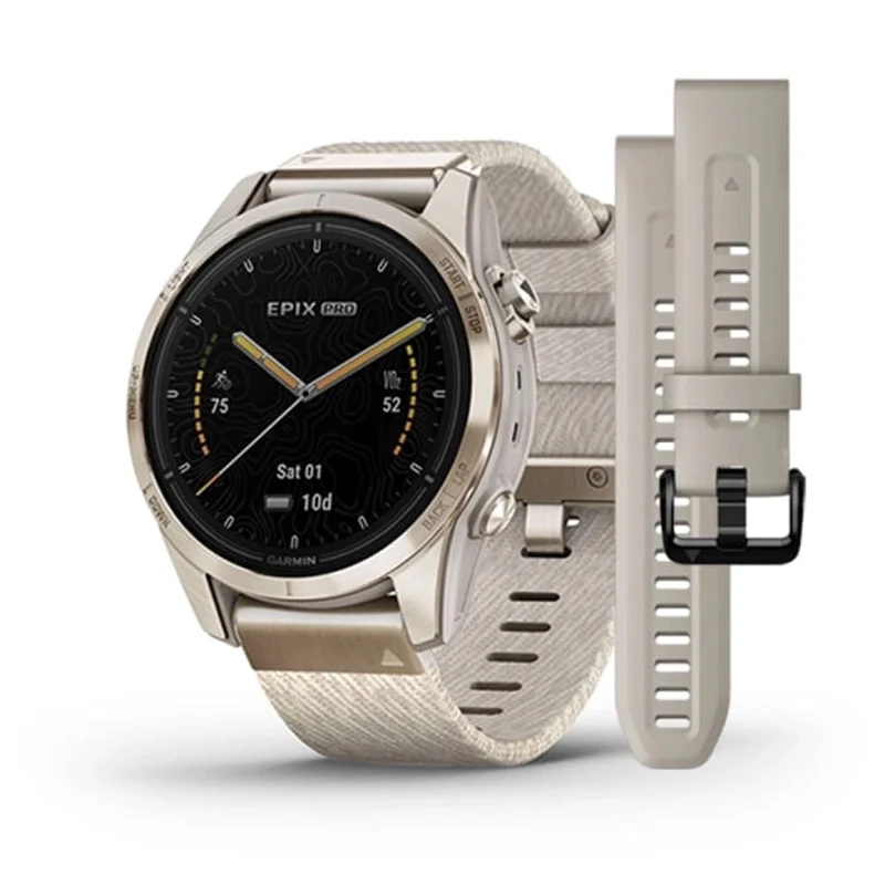 epix™ Pro (Gen 2) – Edición Sapphire | 42 mm Dorado con correa color beige nº ref: 010-02802-20