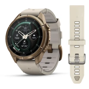 fēnix® 9 Pro – inReach®, 43mm Titanio dorado con correa de cuero en beige, nºde referencia :010-04335-41