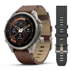 fēnix® 9 Pro – inReach®, 47mm Titanio con correa de cuero en marrón, nº ref: 010-04336-41