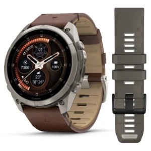 fēnix® 9 Pro – inReach®, 51mm Titanio con correa de cuero en marrón, nº ref: 010-04337-41