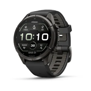 fēnix® 9 Pro – inReach®, 43mm Titanio con revestimiento de DLC gris carbón con correa de silicona en negro, Ref: 010-04335-11