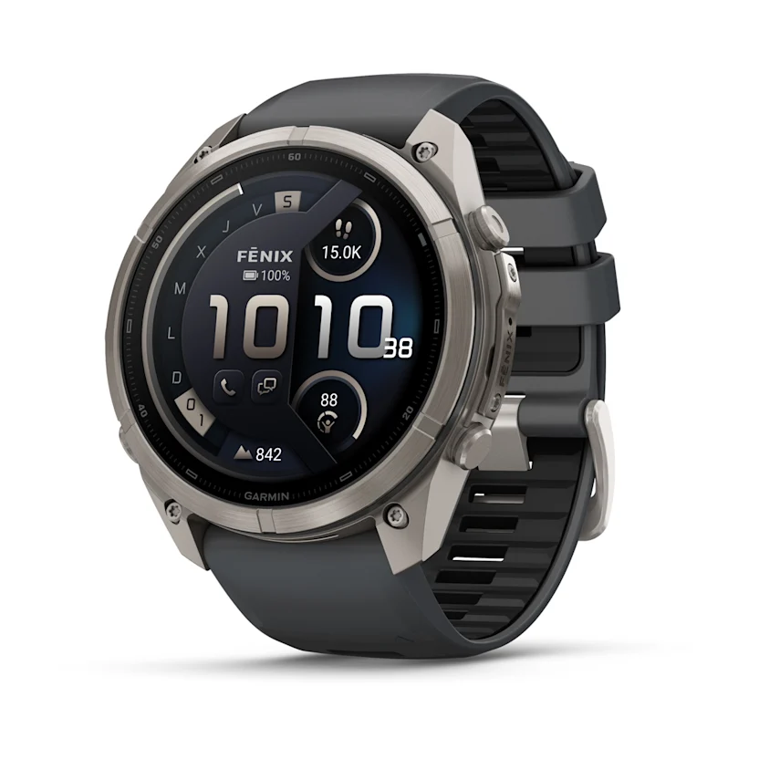 fēnix® 9 Pro – 47mm Titanio Amoled Inreach con correa de silicona gris, nº ref: 010-04336-21