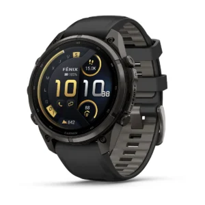 fēnix® 9 Pro – 47mm Titanio con revestimiento de DLC gris carbón con correa de silicona en negro, nº ref: 010-04336-16